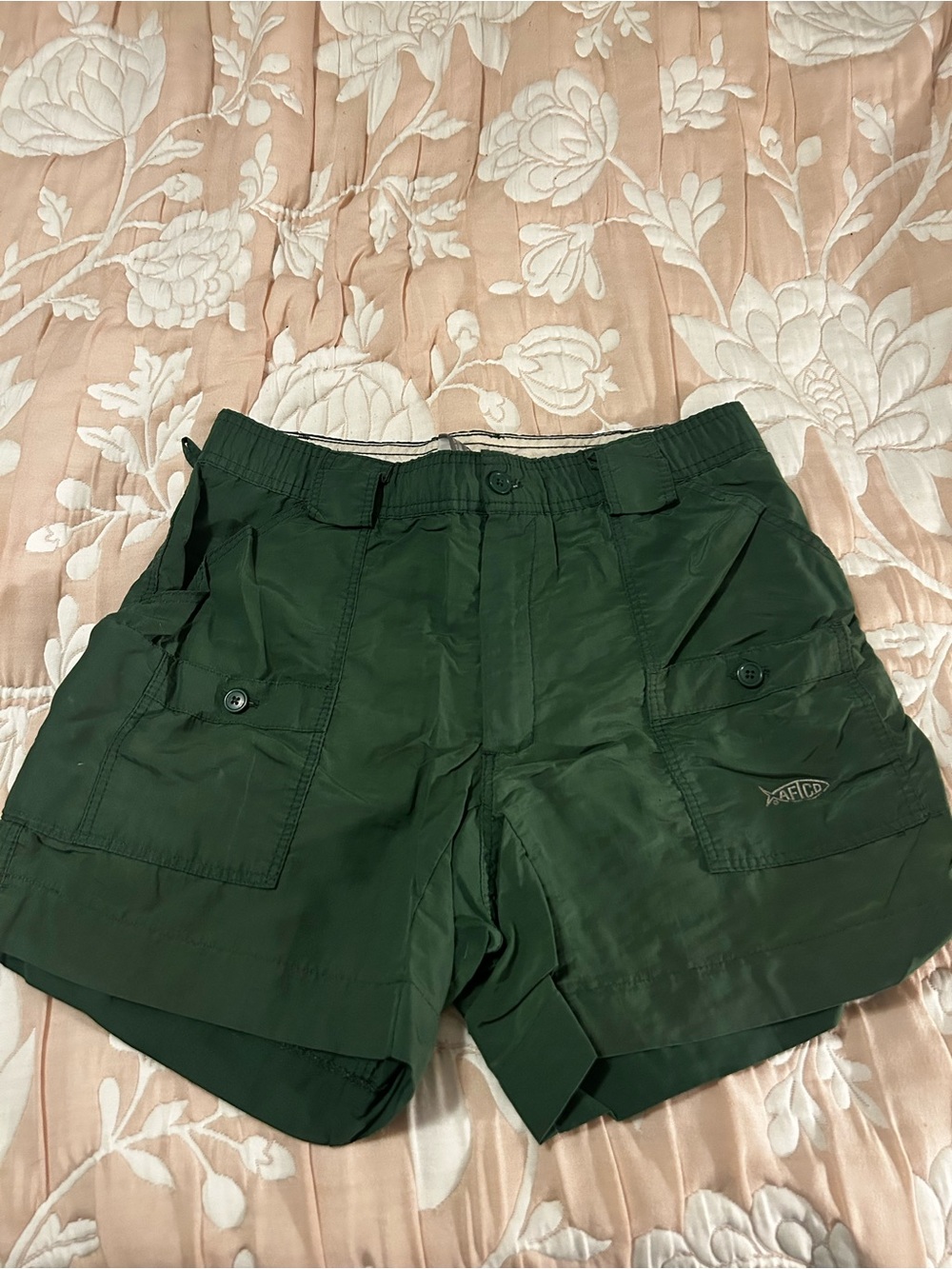 AFTCO Forest Green Performance Fishing Shorts
